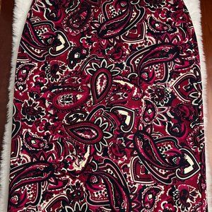 Talbots Paisley Print Skirt